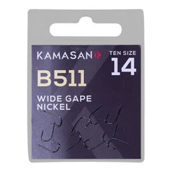 Kamasan B511 Wide Gape Nickel Barbed Spade Hooks